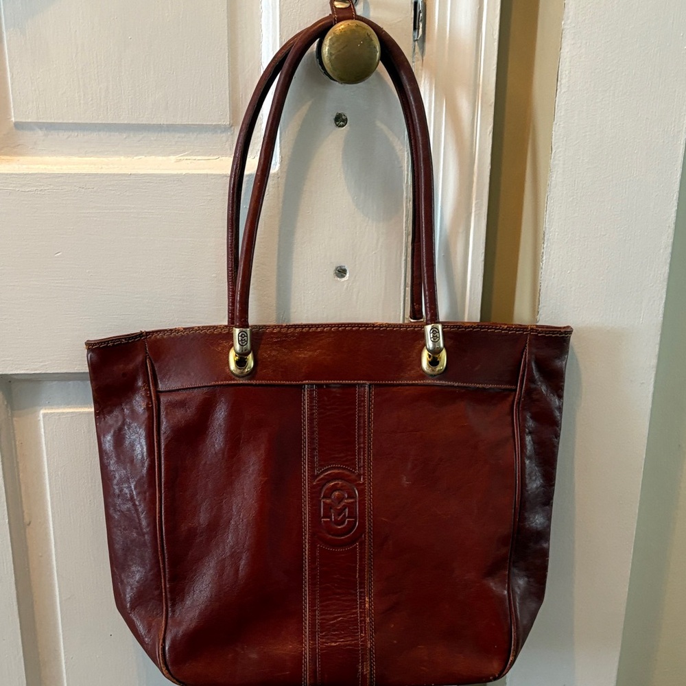 Vintage Marino Orlando -Chic Leather Tote Bag in Rich Brown